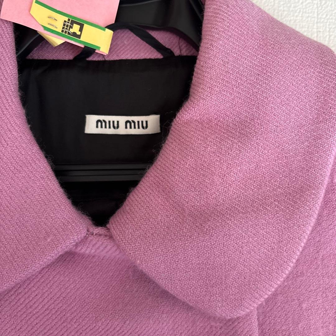 miu miu ピンクピーコート