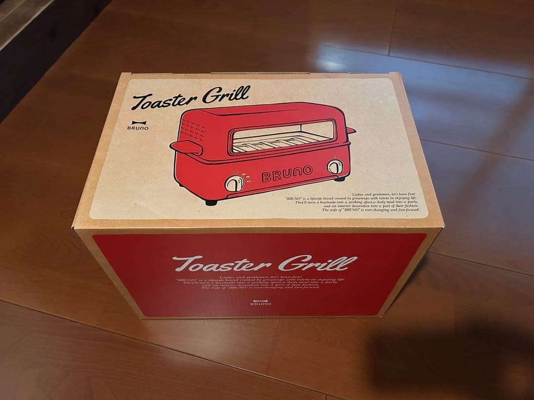 【新品未使用】BRUNO トースターグリル レッド