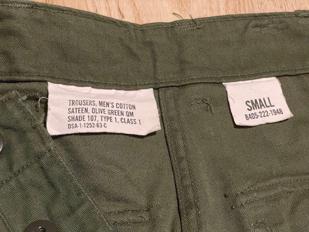 60s ヴィンテージ ミリタリー US ARMY OG107 ベイカーパンツ
