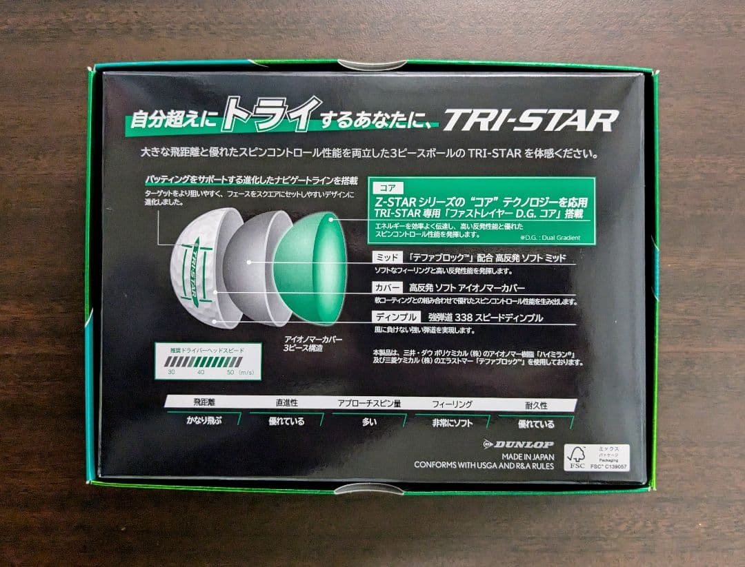 【6ダース72個・未使用・箱付】TRI-STAR トライスター ロイヤルグリーン