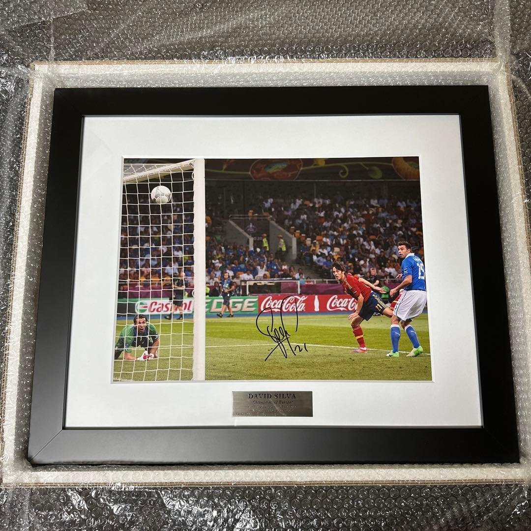 ダビドシルバ　直筆サインアート　スペイン代表　ザ・ダグアウト　証明書付き　新品