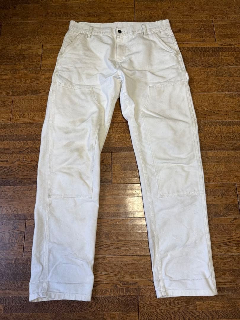 カーハート ダブルニー ワークパンツ ホワイト W32×L32