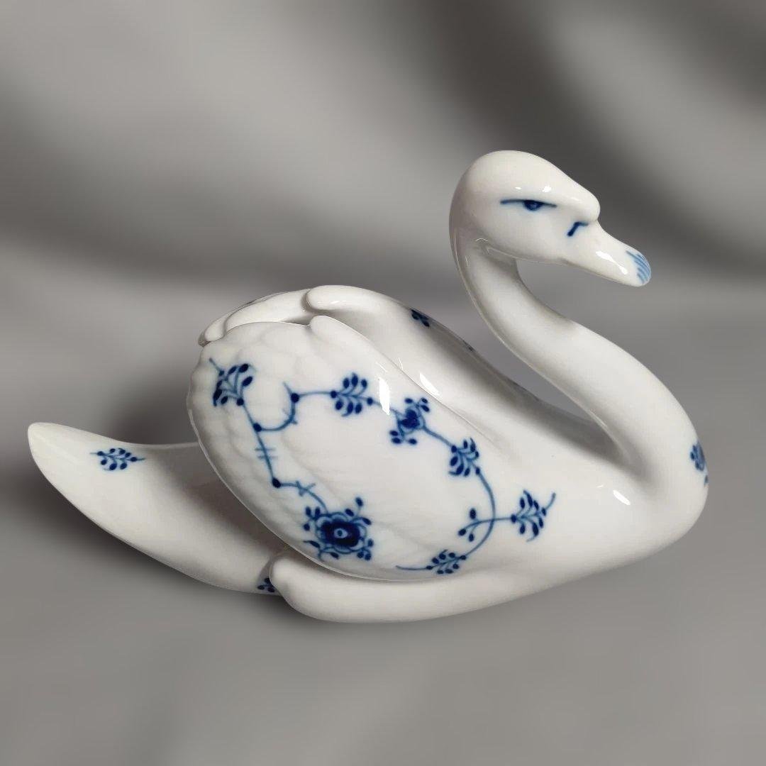 ロイヤルコペンハーゲン ブルーフルーテッド スワンのフィギュリン