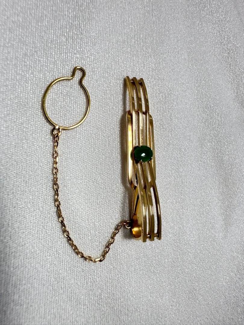 あ*3様 【金相場高騰】K18 タイピン チェーン付き 総重量約3.8g