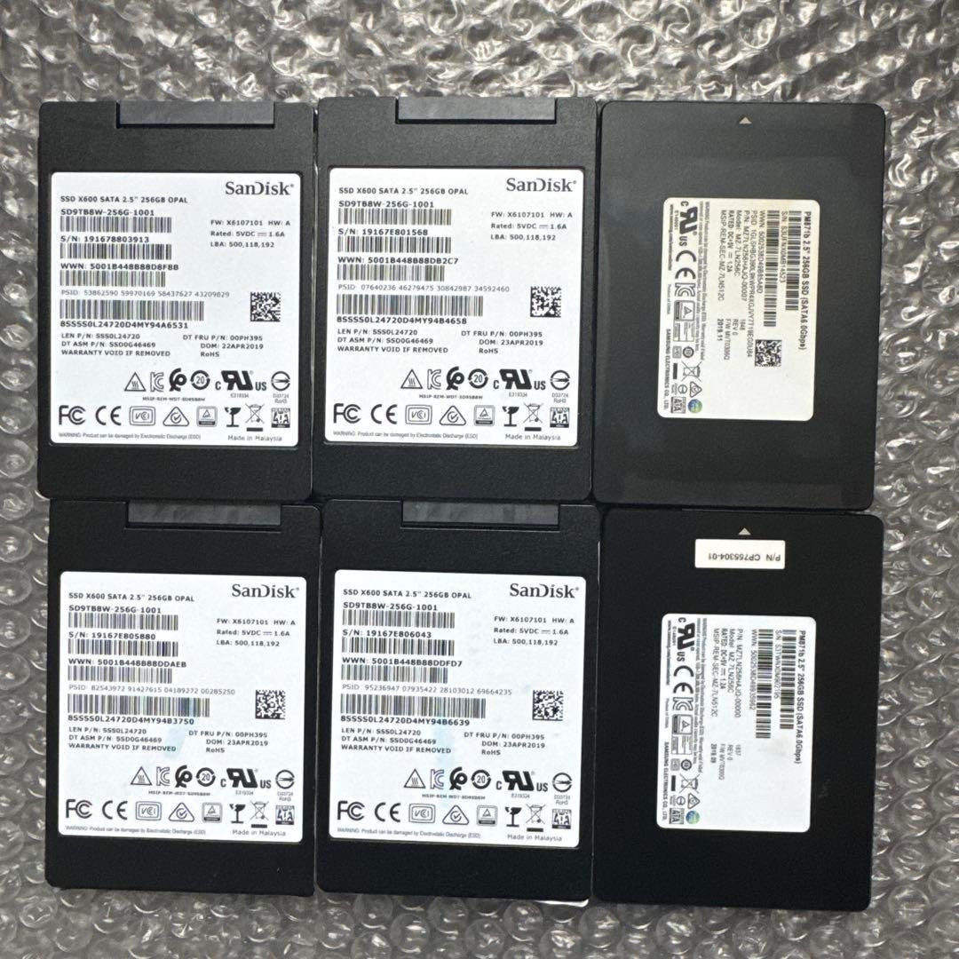 SSD 2.5インチ 256GB 6個セット！