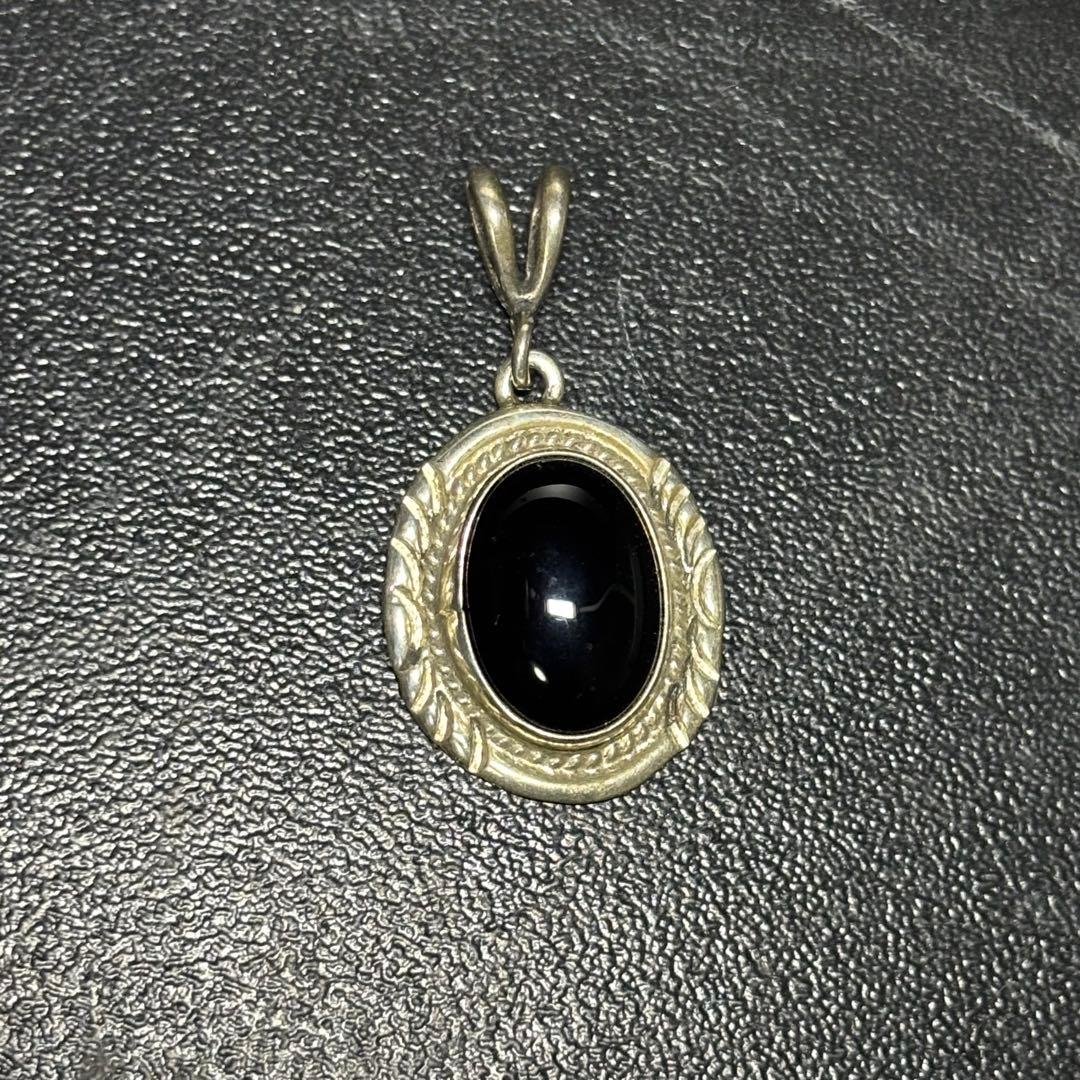 navajo P.Skeets　ペンダントトップ　オニキス　STERLING