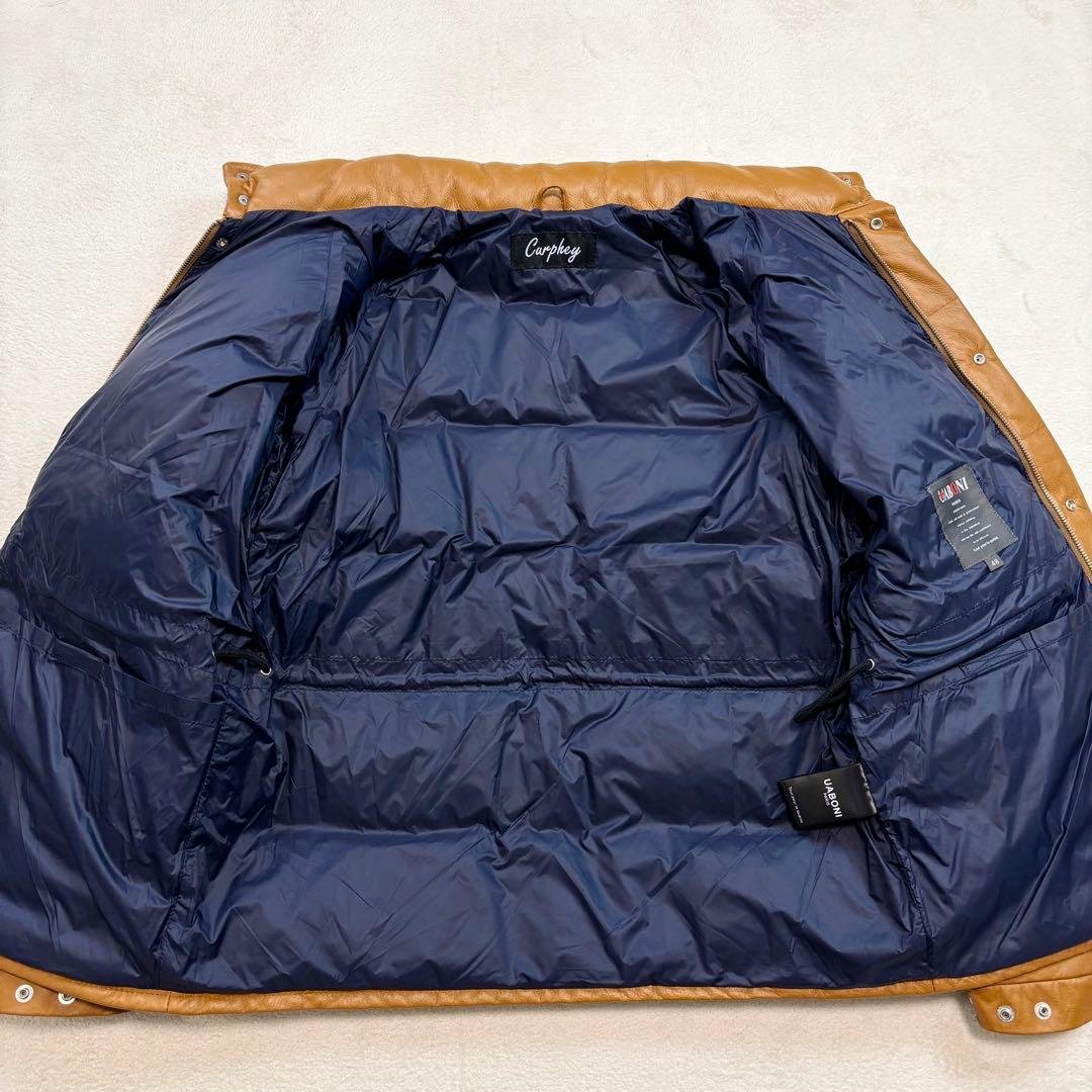 新品未使用 UABONI ユアボニ レザーダウンジャケット キャメル