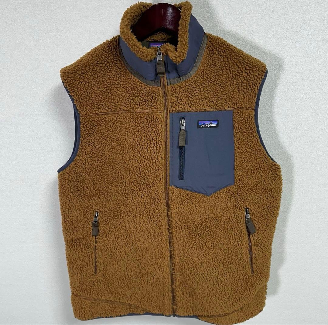 美品 L パタゴニア メンズ クラシック レトロX ベスト ボアフリース 茶