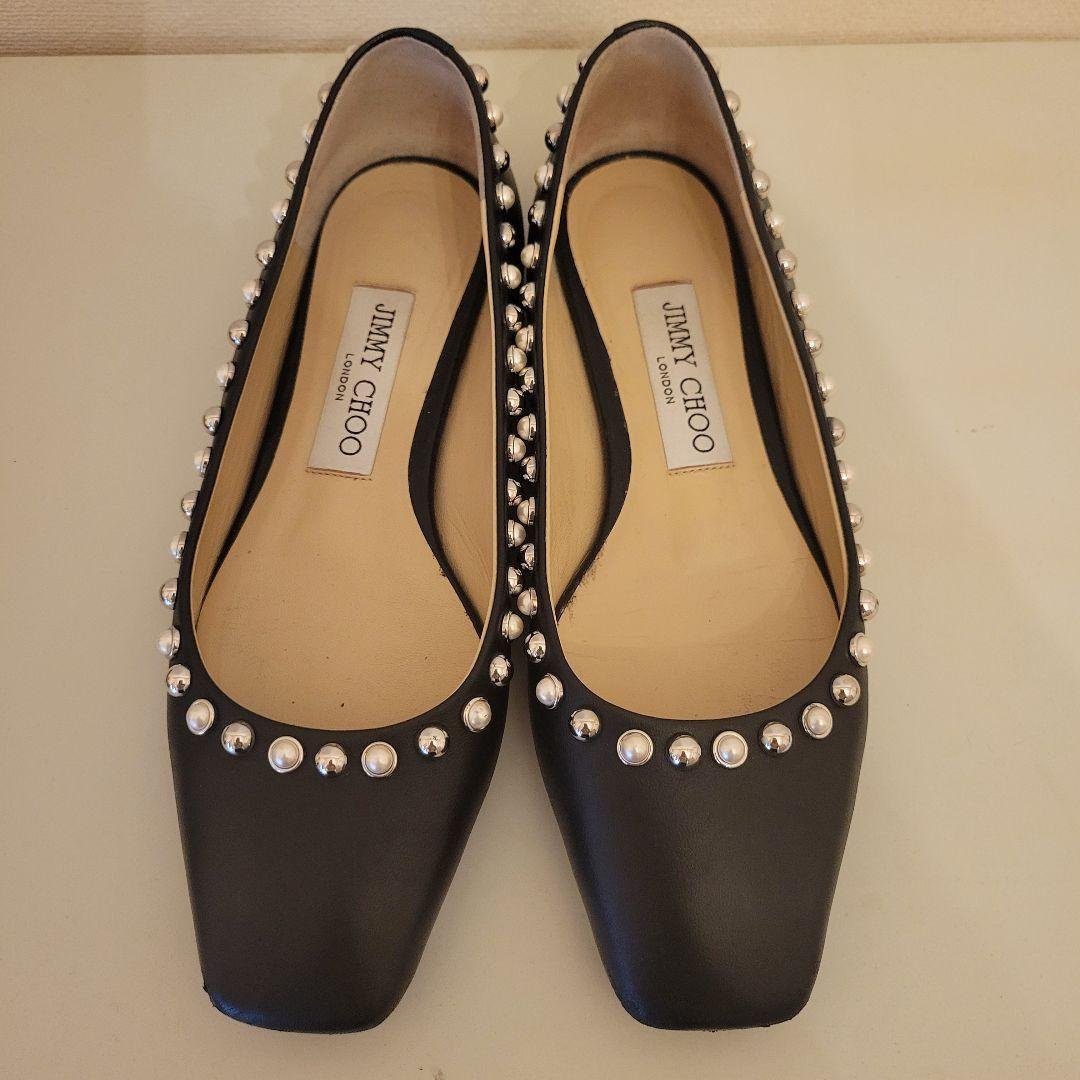 kokoko様JIMMY CHOO ブラック フラットシューズ 35