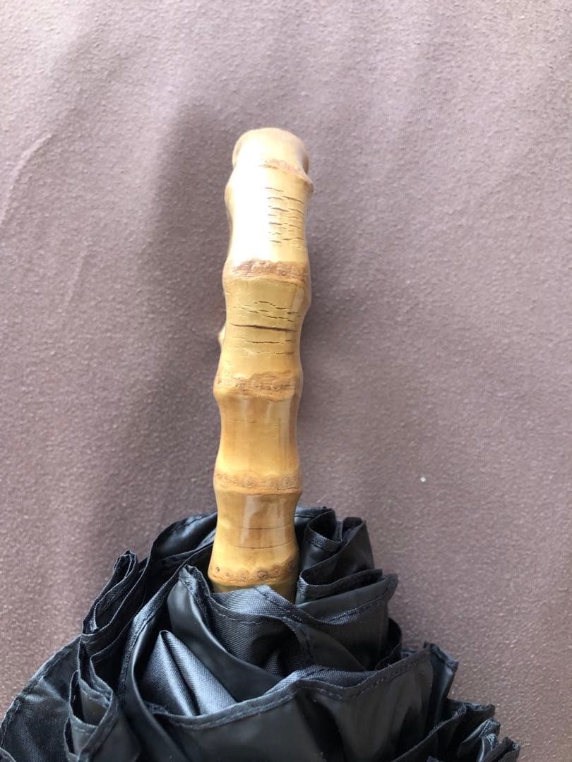 新品　Mila Schon 晴雨兼用傘　折りたたみ日傘　フリル 黒　ブラック