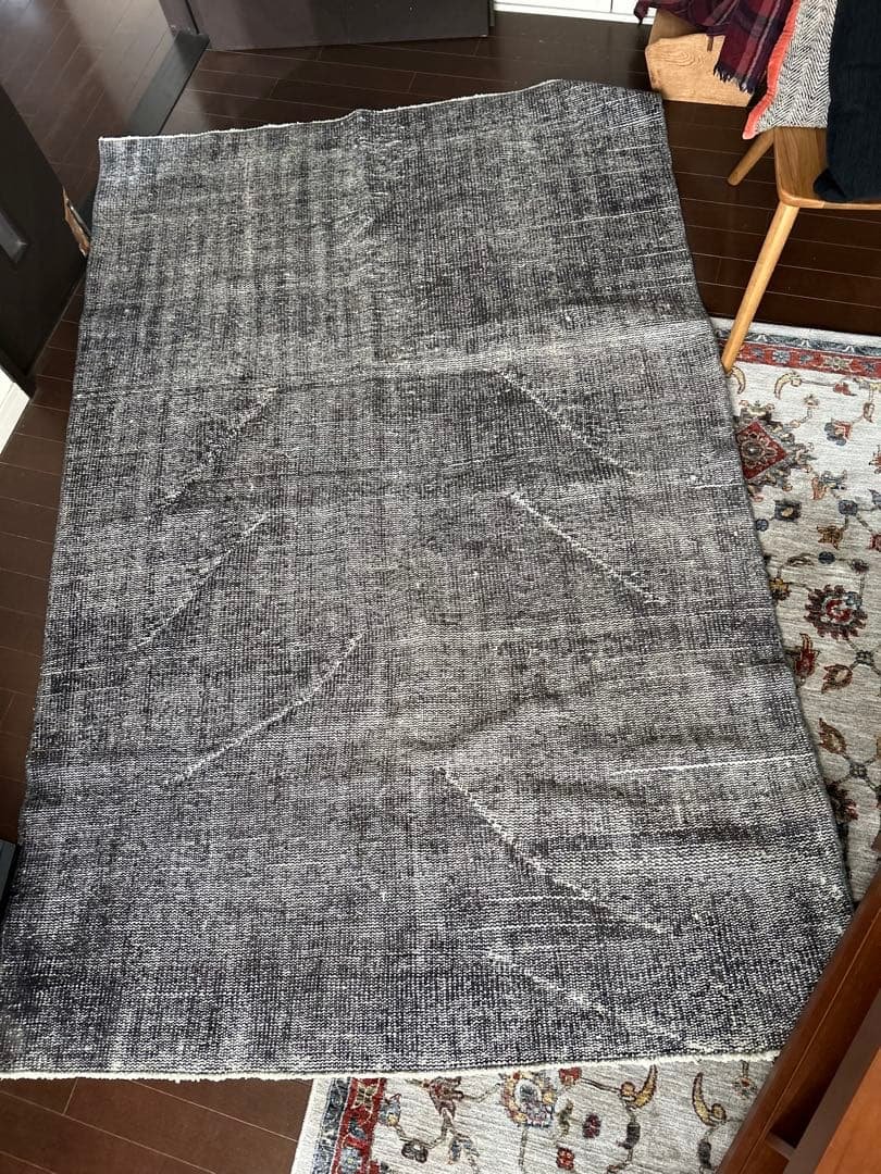 1970年代ビンテージトルコラグ グレー