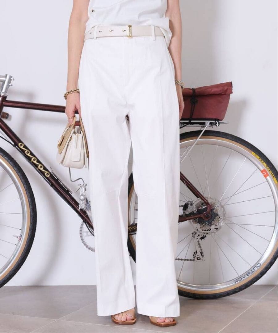 【新品】MUSE de Deuxieme Classeタック チノ ワイドパンツ