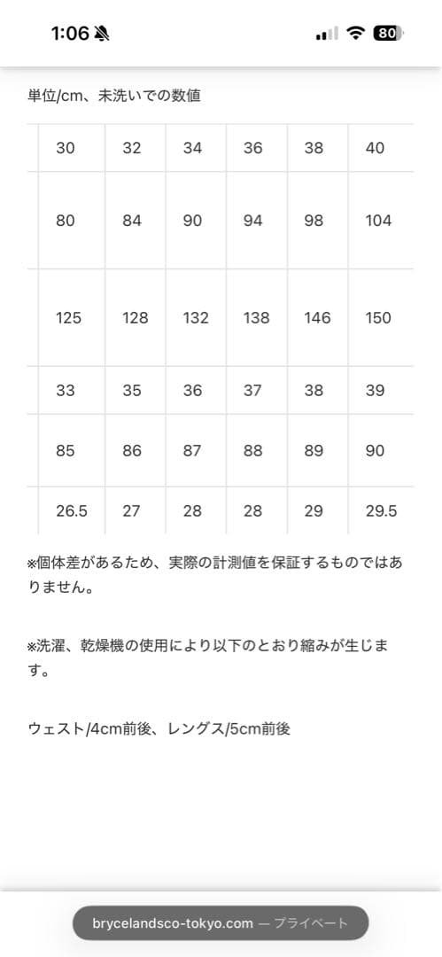 ブライスランズ　ダブルニーモールスキン　36 XL相当